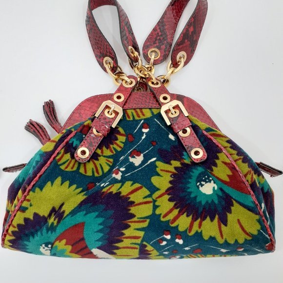 ADRIENNE VITTADINI Red Python Leather - Picture 1 of 6